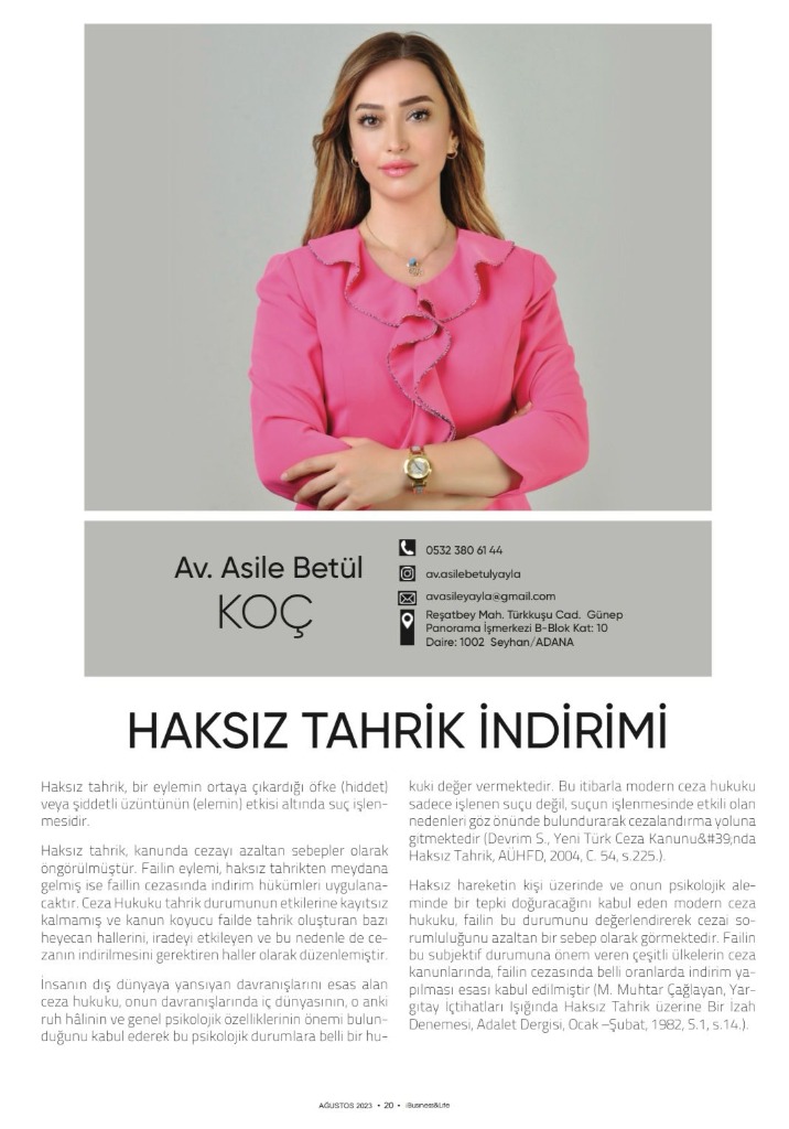 HAKSIZ TAHRİK İNDİRİMİ
